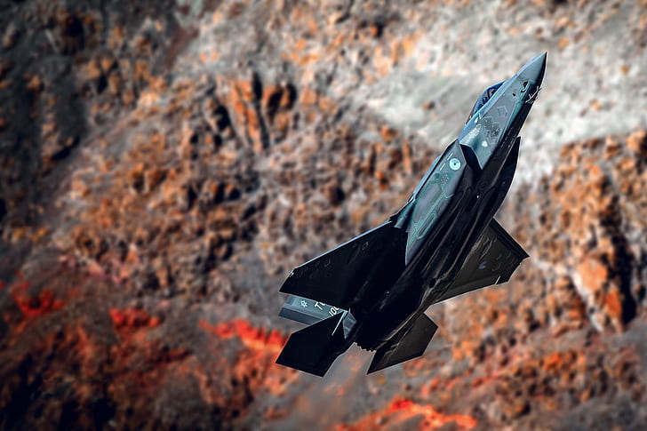 Cobra, the plane, Lightning, F-35, Lockheed Martin, HD wallpaper