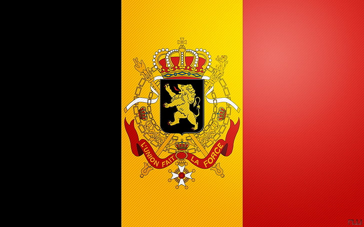 Belgia, bendera, Wallpaper HD