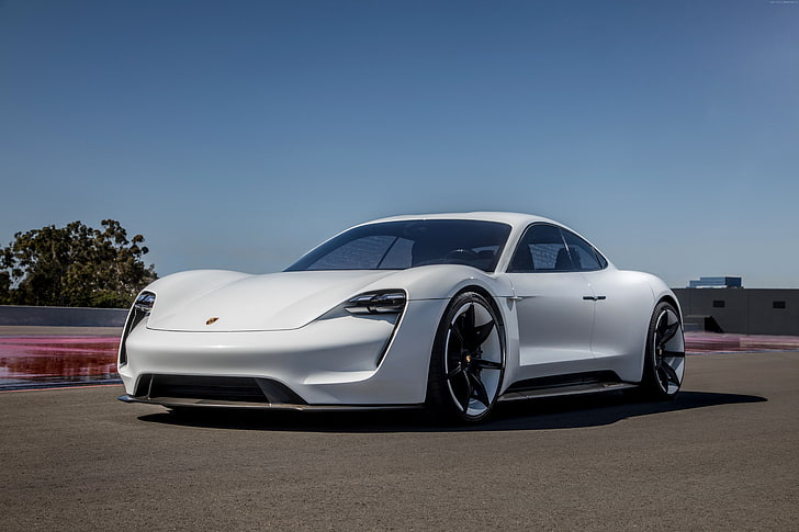4K, Porsche Taycan, supercarro, 2020 Carros, Carro Elétrico, HD papel de parede