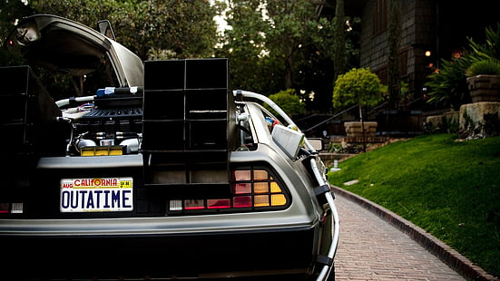 กลับสู่อนาคต DeLorean รถยนต์, วอลล์เปเปอร์ HD HD wallpaper