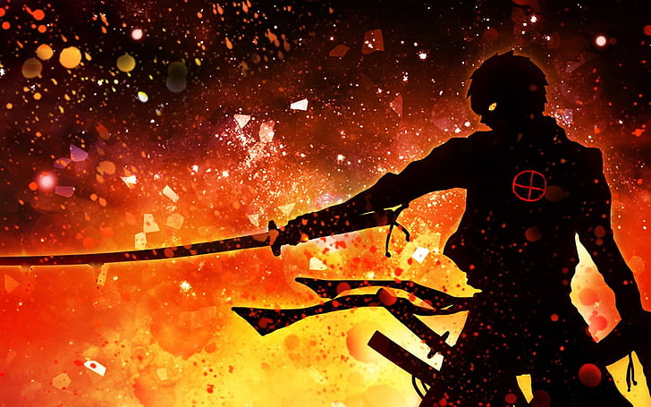 male character holding black sword digital wallpaper, Drifters, anime, HD wallpaper