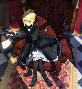 Fate Series, Fate / Stay Night, Anime Girls, Sabre Alter, HD-Hintergrundbild HD wallpaper