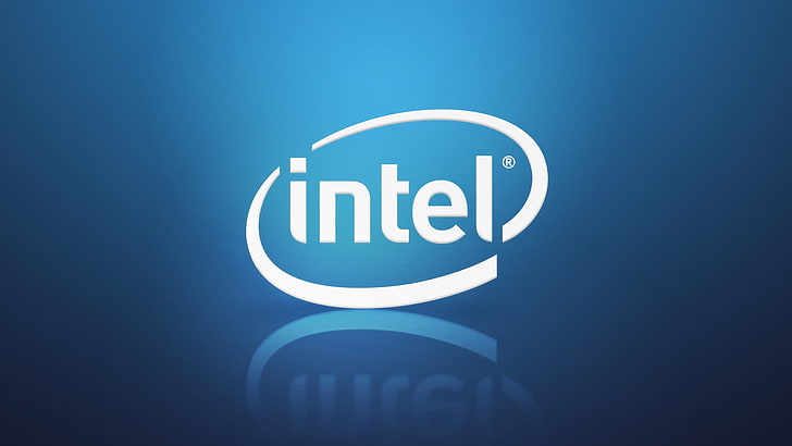 Intel logo, Intel, technology, computer, CPU, HD wallpaper