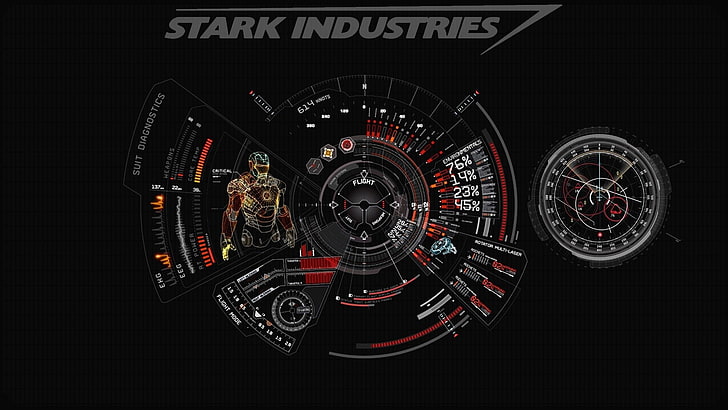 Fondo de pantalla digital de Stark Industries, Iron Man, Fondo de pantalla HD