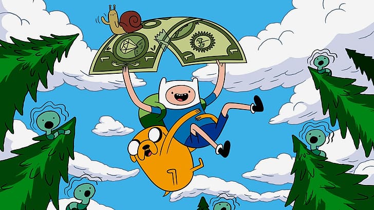 Adventure time, Jake, fin, HD wallpaper