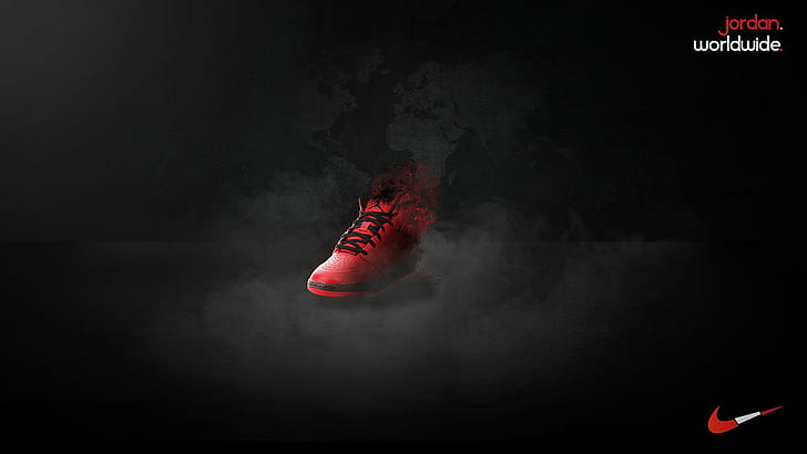 Chaussures, Rouge, Nike, chaussures, rouge, nike, Fond d'écran HD