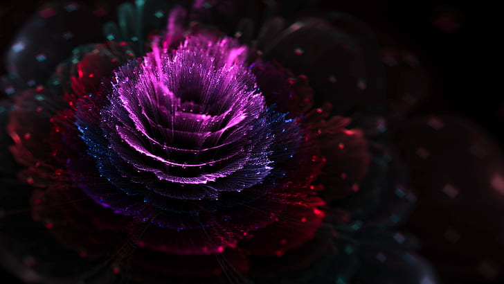 CGI ดอกไม้เศษส่วนดอกไม้เศษส่วน, วอลล์เปเปอร์ HD