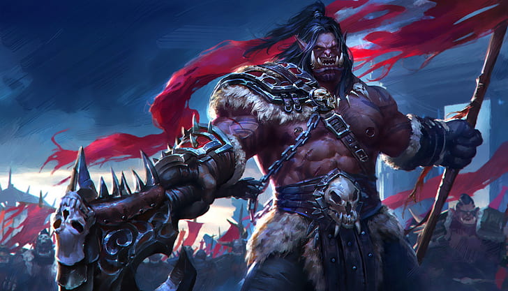Qichao Wang, World of Warcraft, PC gaming, fantasy art, orks, HD wallpaper