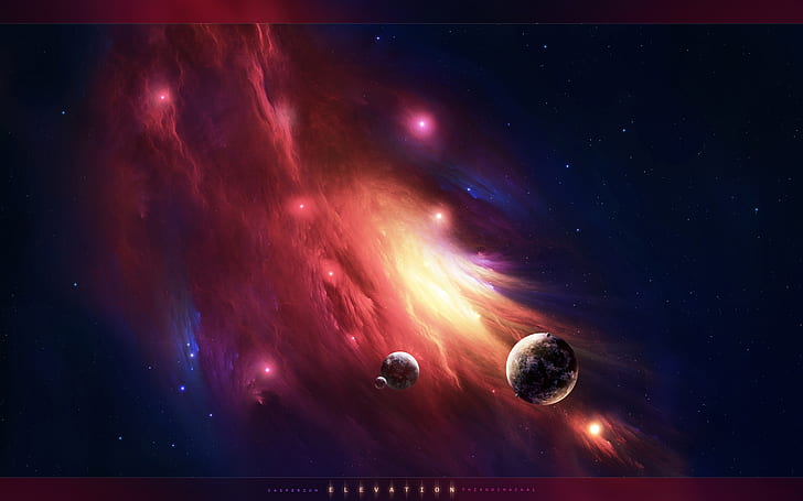 Nebula Elevation HD, nebula, universe, digital, digital universe, elevation, HD wallpaper