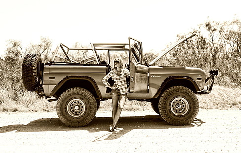 jeep Wrangler, ford, Girls, Off Road, Bronco, HD wallpaper HD wallpaper