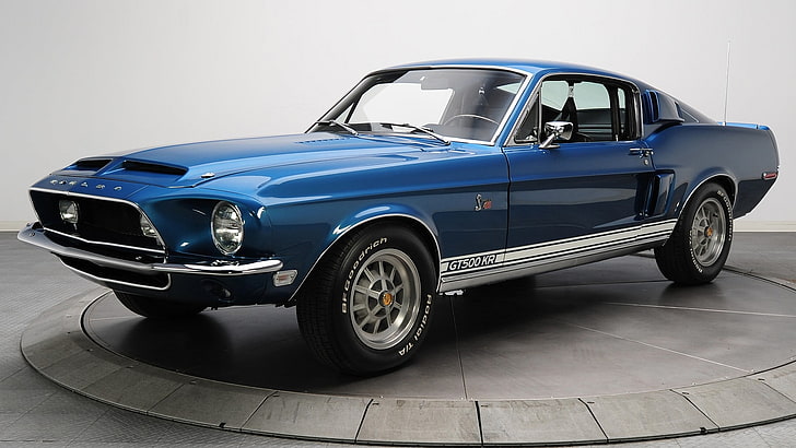 Ford Mustang blu, auto, Ford Mustang, Sfondo HD