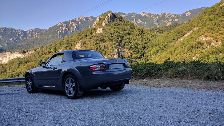 Italy, Liguria, Mazda MX-5, nature, landscape, HD wallpaper