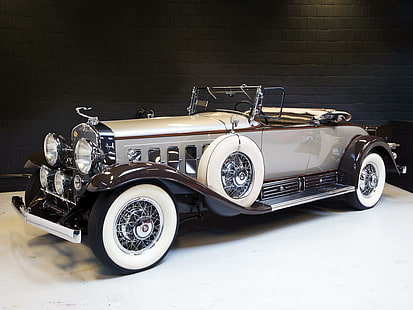 Cadillac V16 452 Roadster '1930, винтажный кадиллак, винтажный автомобиль, cadillac, cadillac v16 452 родстер, легковые автомобили, HD обои HD wallpaper