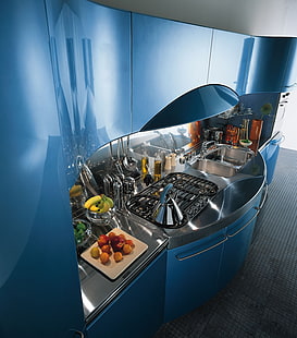 Küche, modern, Interieur, Innenarchitektur, HD-Hintergrundbild HD wallpaper