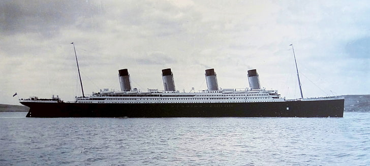 Titanic, vintage, statek, Tapety HD