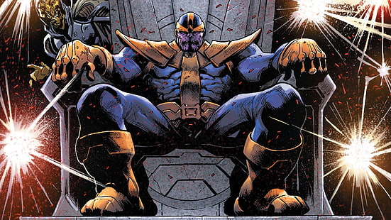 Quadrinhos, Thanos, Vingadores, Vingadores: Guerra Infinita, Marvel Comics, HD papel de parede HD wallpaper