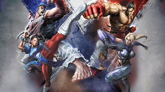 Street Fighter, Tekken, видео игри, произведения на изкуството, HD тапет HD wallpaper