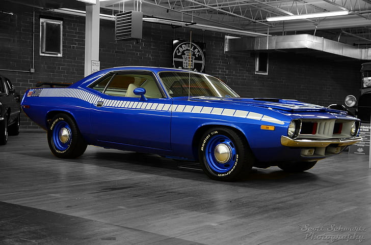 1973، سيارات، كلاسيك، كودا، نصفي، عضلي، بليموث، الولايات المتحدة الأمريكية، خلفية HD