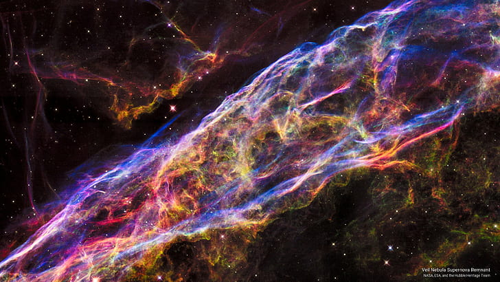Kerudung Nebula Supernova Sisa, Luar Angkasa, Wallpaper HD