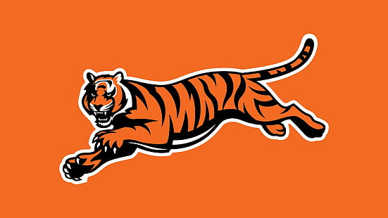Cincinnati Bengals, ilustracja pomarańczowy i czarny tygrys, sport, 1920x1080, piłka nożna, cincinnati bengals, Tapety HD HD wallpaper