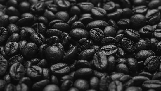 kaffesump, kaffe, grunder, mat, svart, svartvit, mörk, HD tapet HD wallpaper