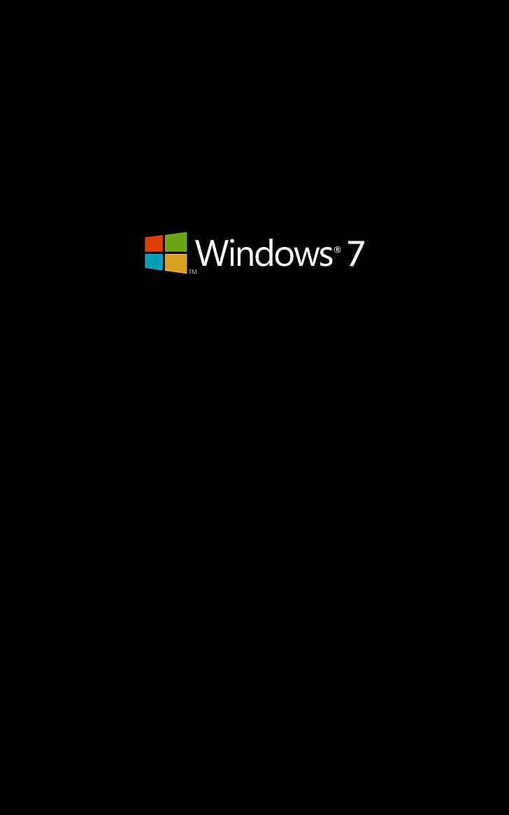 Windows 7, Microsoft Windows, sistem operasi, minimalis, latar belakang sederhana, logo, tampilan potret, Wallpaper HD, wallpaper seluler