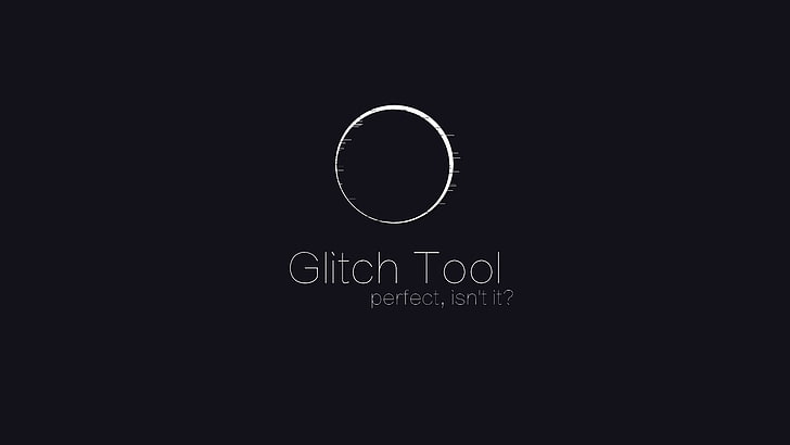 Glitch Tool logo, glitch art, minimalismo, arte digital, HD papel de parede