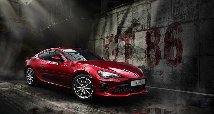 Toyota GT 86, sport cars, red, coupe, HD wallpaper