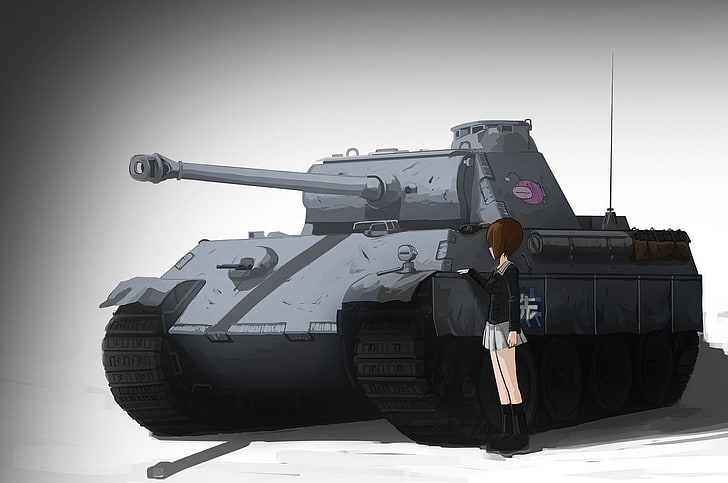 Kızlar und Panzer, Nishizumi Miho, panzer IV, tank, anime kızlar, HD masaüstü duvar kağıdı