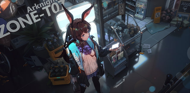 Anime, Original, Amiya (Arknights), Flicka, HD tapet HD wallpaper