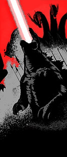 Godzilla: King of the Monsters, Godzilla, amoled, dark, vertical, Fondo de pantalla HD HD wallpaper