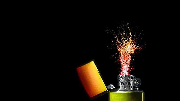 green, red, and orange lighter, lighter, colorful, simple background, HD wallpaper