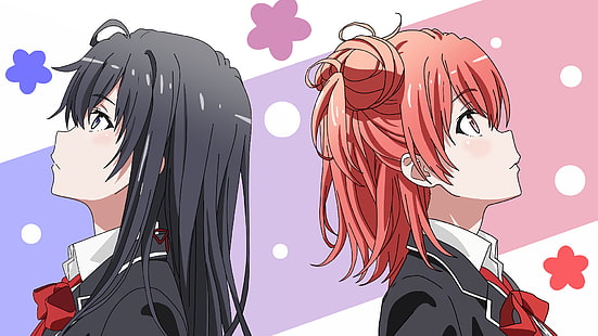 Anime, My Teen Romantic Comedy SNAFU, Yui Yuigahama, Yukino Yukinoshita, Tapety HD HD wallpaper