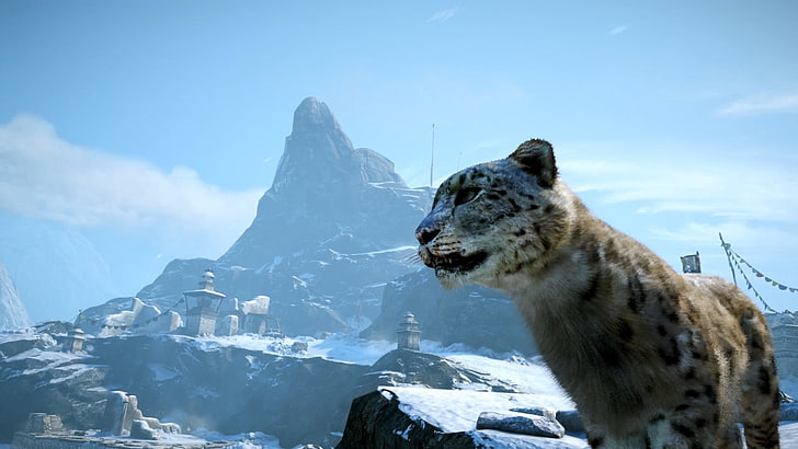 leopardo marrón, Far Cry 4, Fondo de pantalla HD