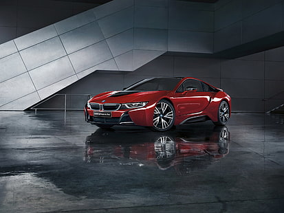 BMW i8 Protonic Red bil, BMW, I8, Protonic, Red, bil, HD tapet HD wallpaper