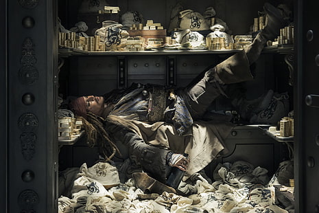 Film, Pirates des Caraïbes: Les morts ne racontent rien, Jack Sparrow, Johnny Depp, Fond d'écran HD HD wallpaper