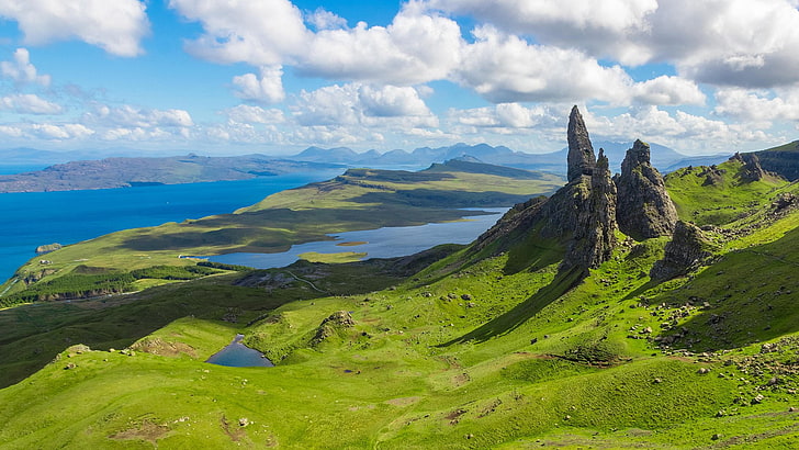 Isle of Skye, Skotlandia, The Old Man of Storr, Wallpaper HD