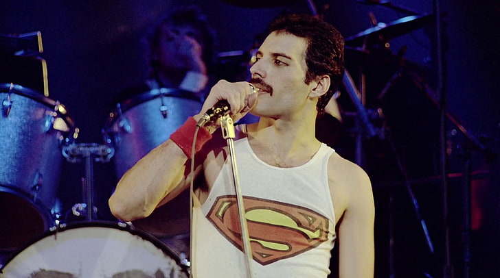 Queen, Freddy Mercury, musicista, cantante, Superman, Sfondo HD