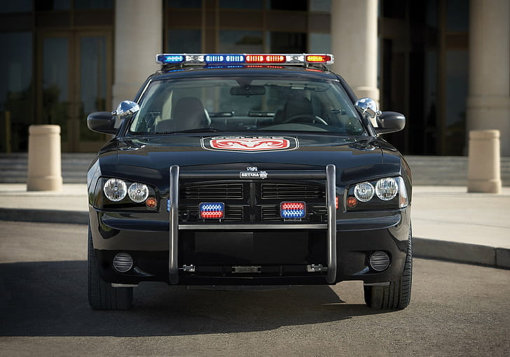 Dodge Charger Police Car, dodge_charger_manu, auto, Sfondo HD