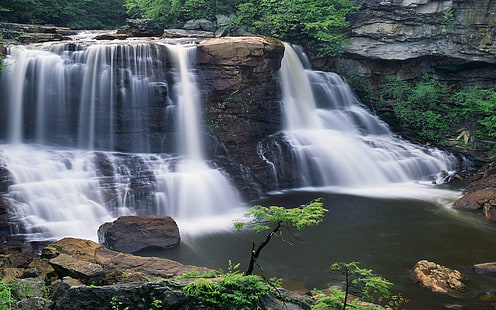 تحميل خلفيات المناظر الطبيعية ، بلاكووتر فولز ستيت بارك فيرجينيا الغربية، خلفية HD HD wallpaper