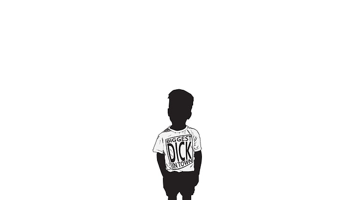 person holding white crew-neck T-shirt illustration, humor, cartoon, illustration, children, T-shirt, minimalism, HD wallpaper