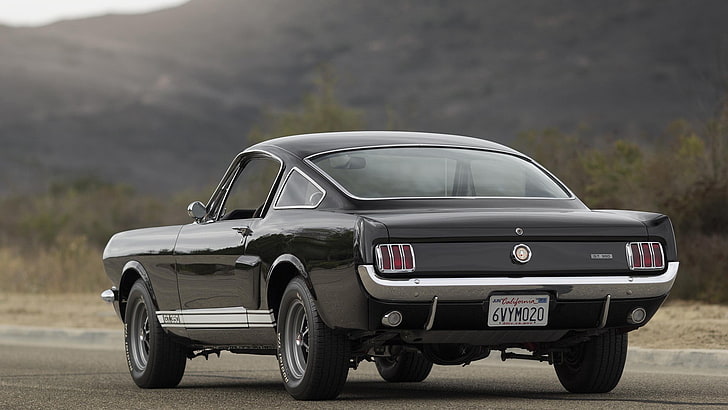 Ford Mustang GT Coupe negro, coche, Ford Mustang Shelby, Shelby GT350, Fondo de pantalla HD