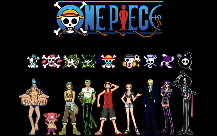 anime, Brook, Franky, Monkey D. Luffy, Nami, Nico Robin, One Piece, Roronoa Zoro, Sanji, Tony Tony Chopper, Usopp, Sfondo HD