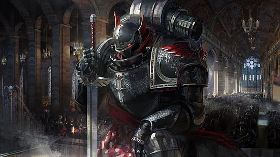  Warhammer, Warhammer 40K, Armor, Sword, Warrior, HD wallpaper HD wallpaper