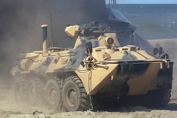 装甲人員運搬車、BTR-80、BTR-80A、着陸、ロシア軍、ロシア、APC、 HDデスクトップの壁紙