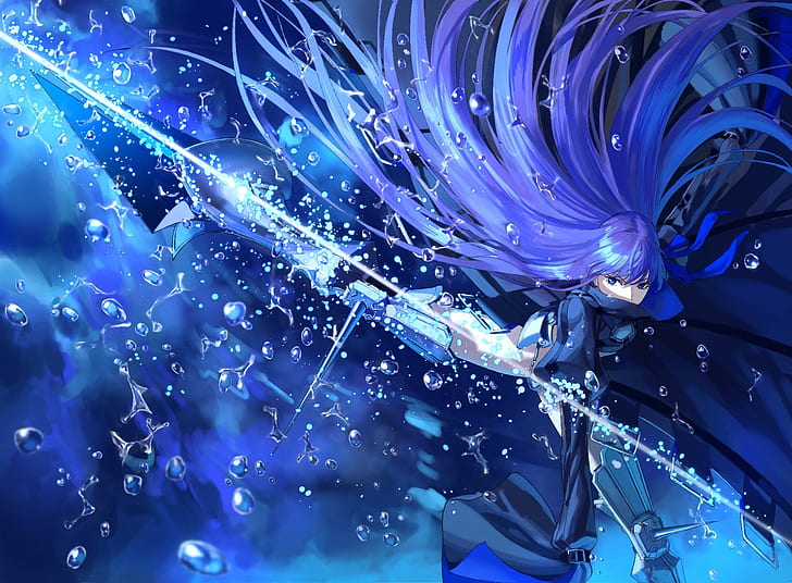 Fate / Grand Order, Meltlilith, anime girls, anime, cheveux violets, cheveux longs, Fond d'écran HD