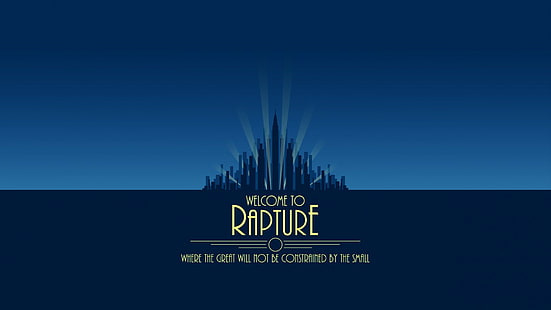 Välkommen till Rapture textoverlay, BioShock, HD tapet HD wallpaper