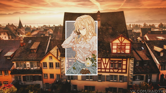 Anime, Anime Girls, Bild-in-Bild, Violet Evergarden, HD-Hintergrundbild HD wallpaper
