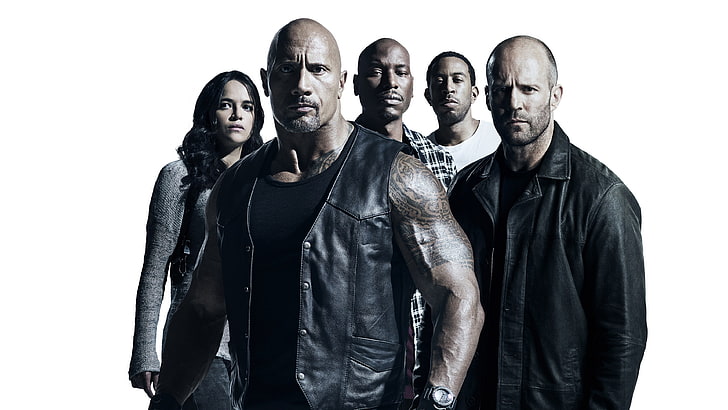 Jason Statham, Tyrese Gibson, Vin Diesel, Michelle Rodriguez, Ludacris, The Fate of the Furious, HD wallpaper