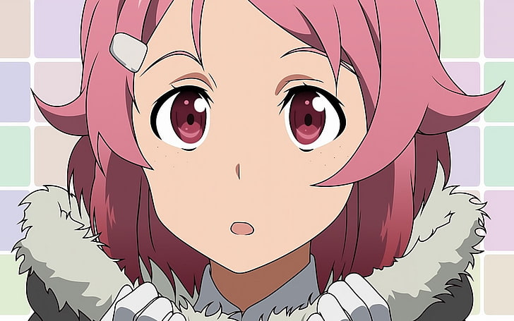 karakter anime wanita berambut merah muda, Sword Art Online, Shinozaki Rika, Wallpaper HD